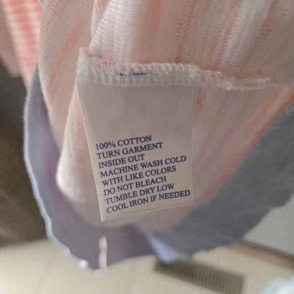 Southern Tide S Striped Orange Hooded Long Sleeve Mini Dress Cotton Spring Beach - Picture 6 of 14